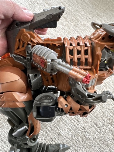 Figura de dinosaurio Transformers La era de la extinción Stomp Chomp Grimlock GRANDE 20" USADA - Imagen 8 de 12