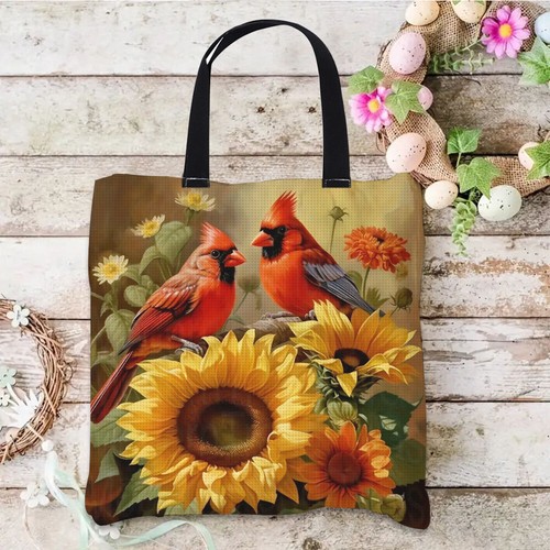 11CT-Druck-Sonnenblumen-Kardinal-Canvas-Stickset für Taschen, 40 x 40 cm, für Ki - Bild 10 von 16
