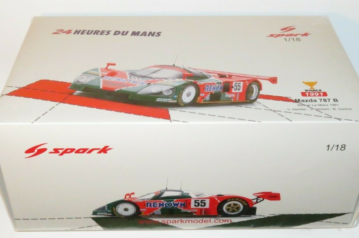 1/18 Spark Mazda 787 B Renown - Mazdaspeed - Winners Le Mans