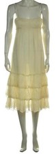 NEW Michael Kors Womens Dress Size 2 Ivory Solid Fit & Flare Midi Sleeveless