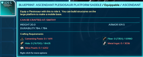 Ark ASA PVE BP Yuty Rex Carch Theri Mantis Saddle Hazard Suit Blueprint Carcharo - Picture 114 of 239