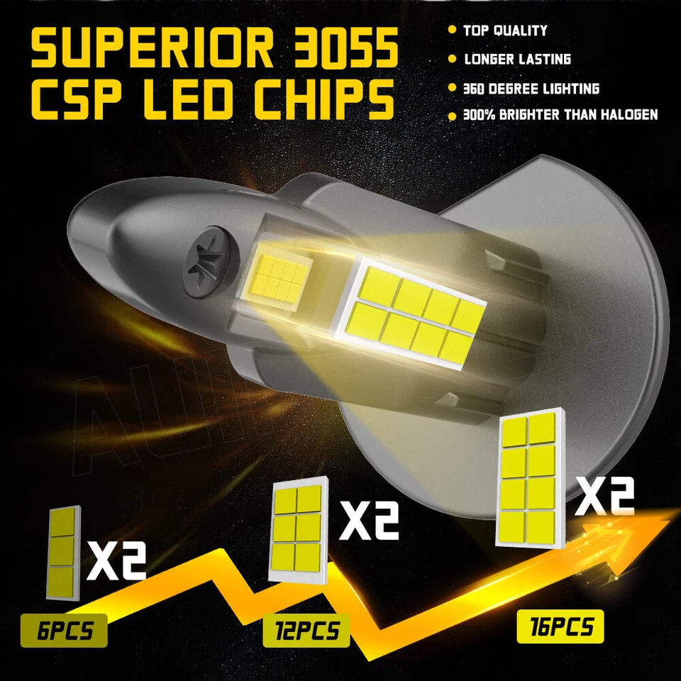 H1 + H11 Bombillas de faros LED haz alto bajo luz blanca para Ford C-Max 2013-2018 Foto 4 de 4