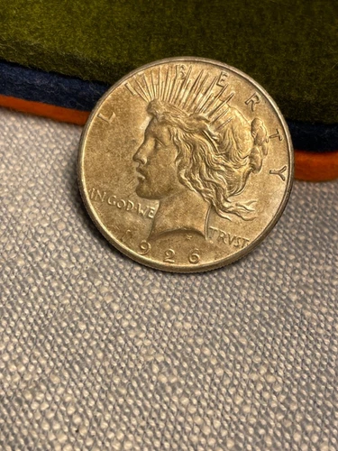 (#101405) Peace Dollar: 1926 S #2.  UNC/AU.   nice original toning. See video