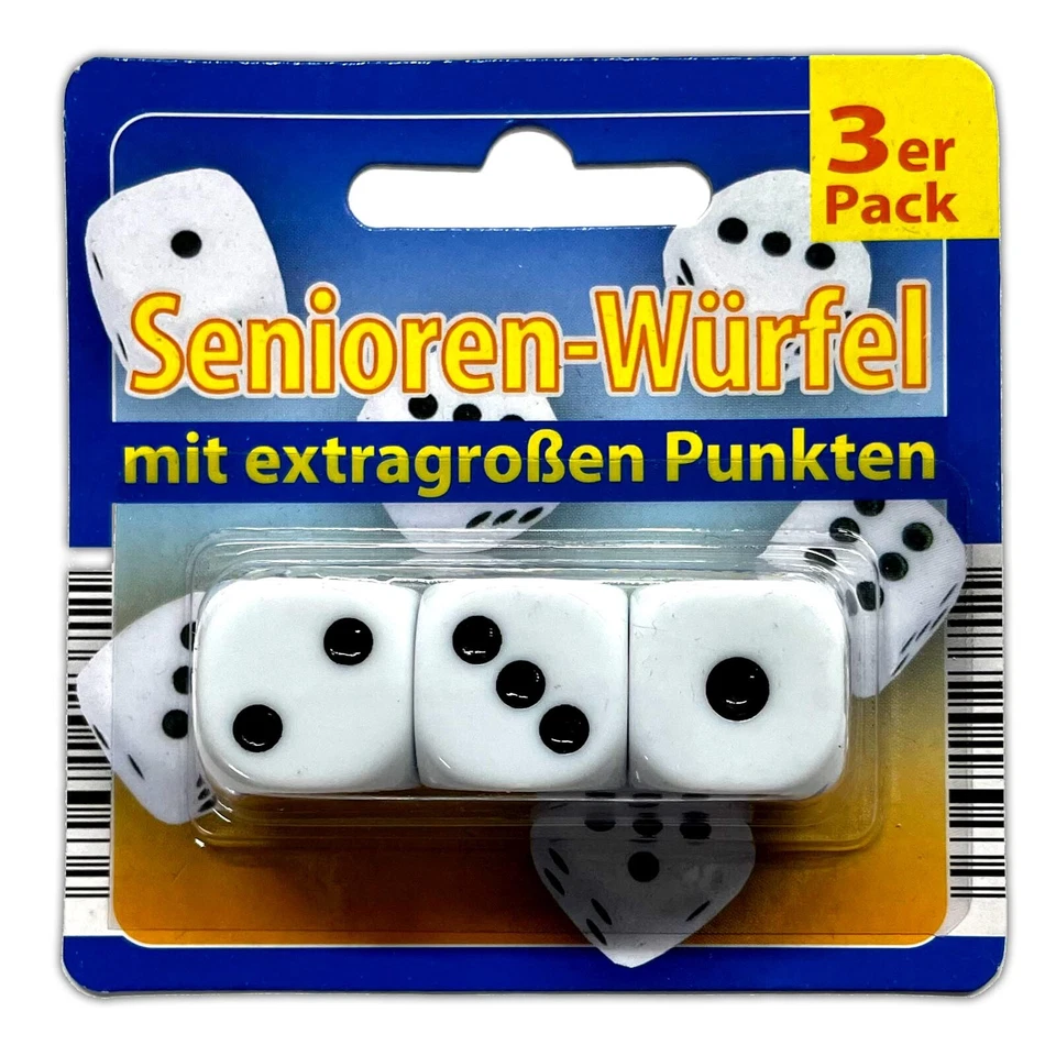 3 Stück Spielwürfel Würfelset XL Würfelspiel Große Augenwürfel Würfel
