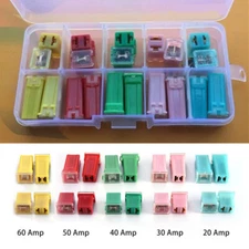 20Pcs Fuses Pack Kit 20A 30A 40A 50A 60A Car Square Assortment Fuse Accessories