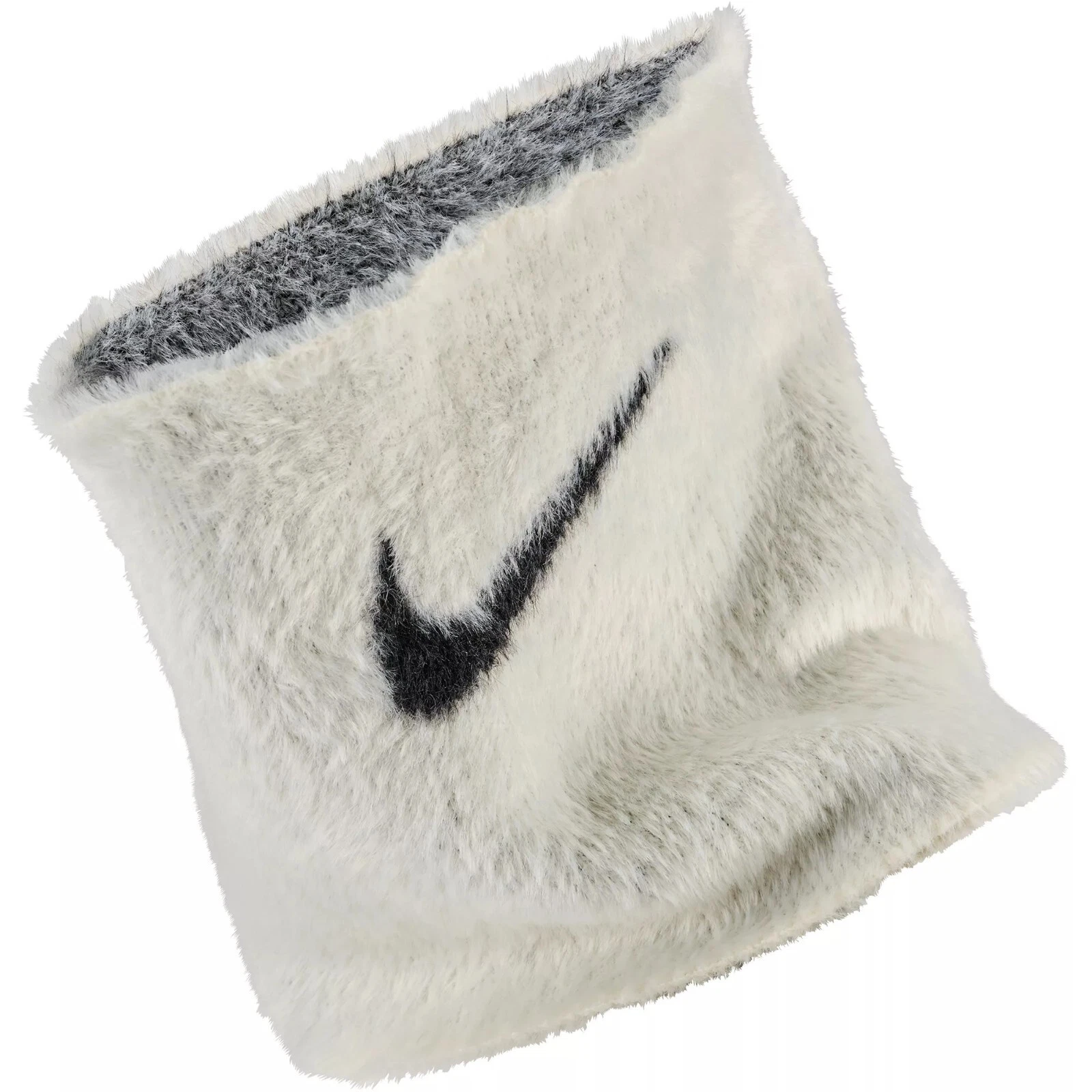 Nike Unisex Plush Knit Infinity Scarf, N1008869-110 Sail/Black/White One Size