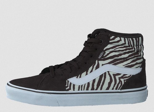 Vans Filmore Damen Satin Tiger braun/weiß Hi Top Skateschuhe - Größe US 8 - Bild 6 von 10