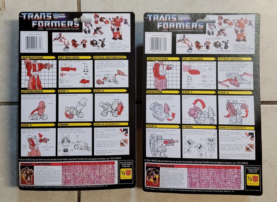 TRANSFORMERS G1 CARDED TECHNOBOTS US SELLER MOSC RARE SET! COMPUTRON SCATTERSHOT - Image 3 of 4