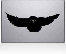 The Decal Guru Owl Attack MacBook Decal Vinyl Sticker - 13" MacBook Pro, Black