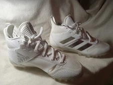 Adidas Adizero Natural 1.0 Lacrosse Football Cleats White Mens Size 5 1/2 (Y102)