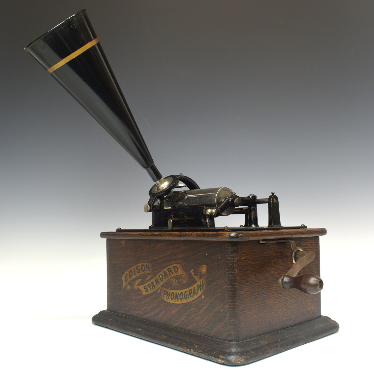 Antique EDISON STANDARD PHONOGRAPH Includes , 17 Wax