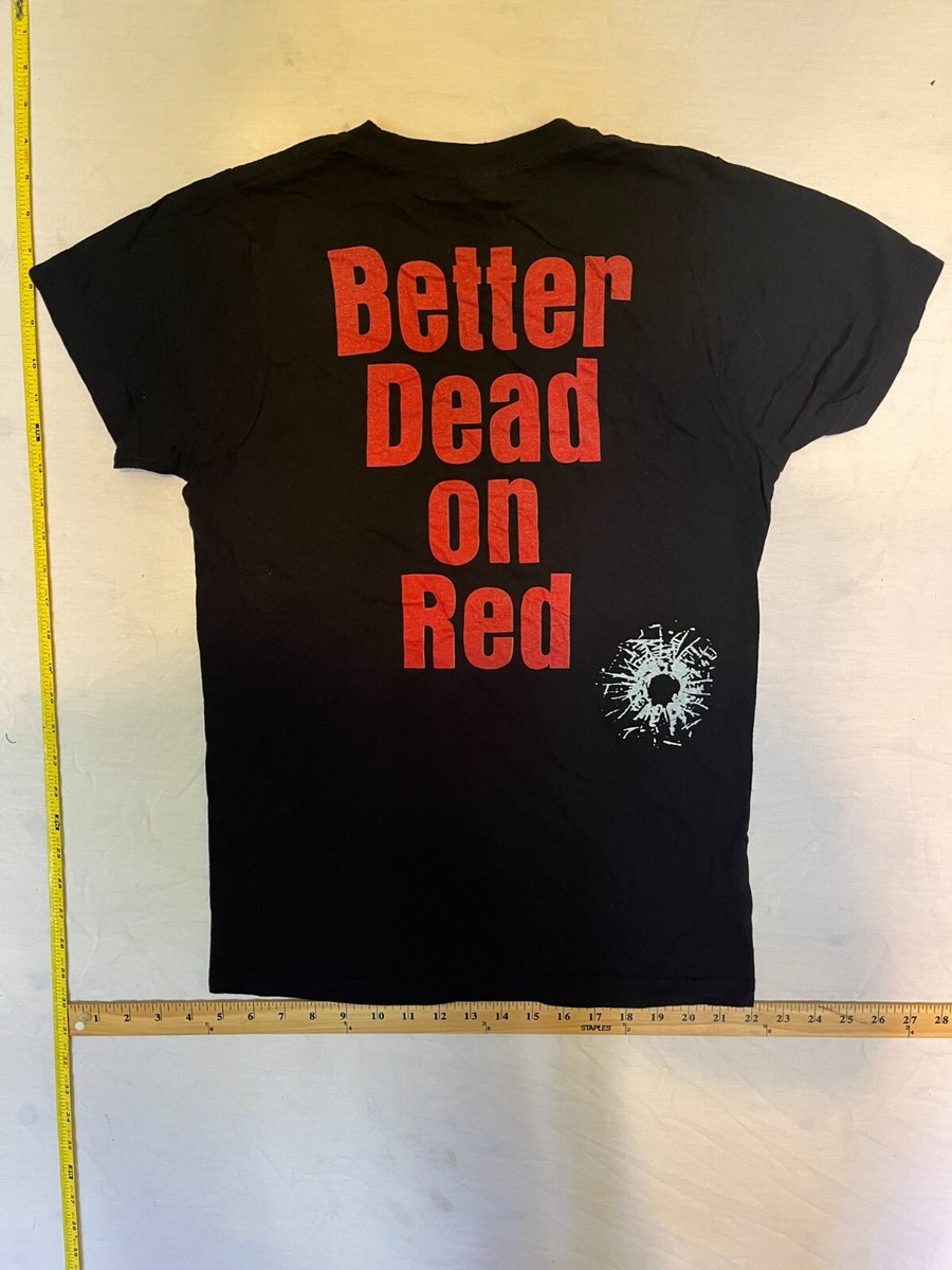 Misfits Better Dead on Red two-sides JFK bullet band tee tshirt