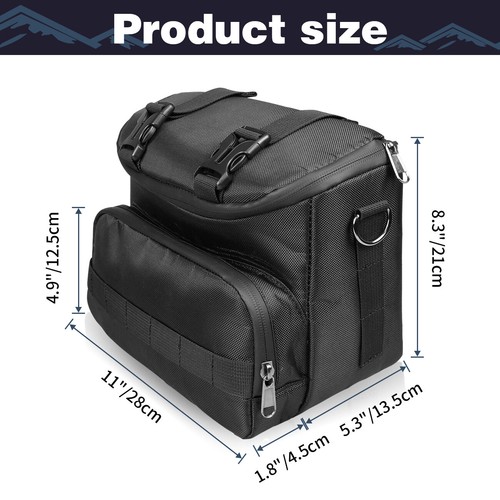 Multi-Functional Pole Bag Backpack For Motorbike Weekender Travel Black Off-Road - Foto 11 di 11
