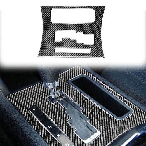 For 2011-2014 Dodge Charger Carbon Fiber Gear Shift Pannel Cover Trim - Picture 2 of 9