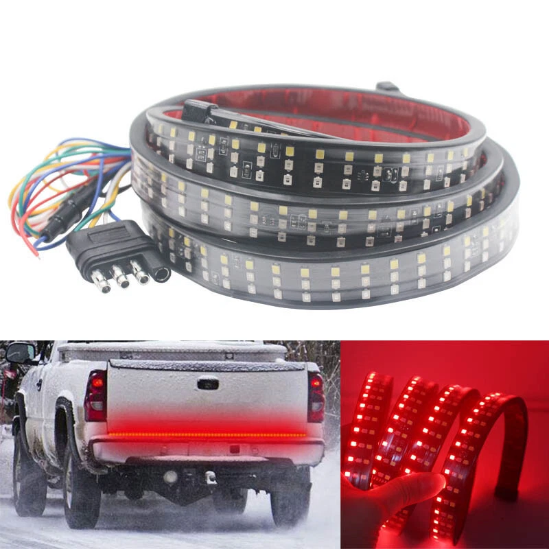 60" 1.5m Flexible Car Truck Tailgate Light Bar Strip Brake Turn Signal Tail Lamp - Image 2 of 4