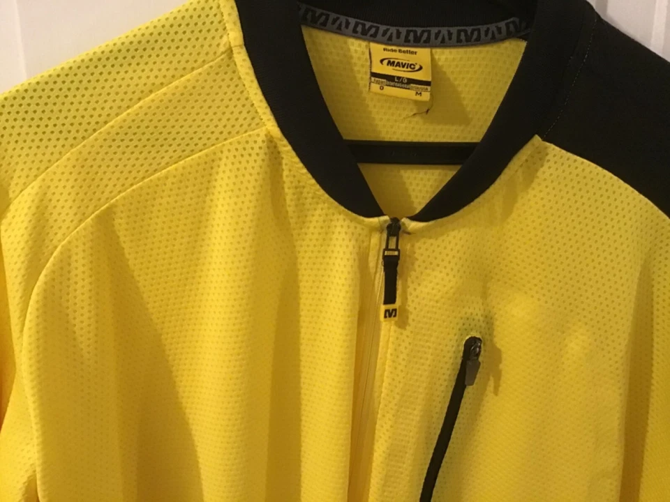 Mavic Notch Graphic Men's Yellow/Black Cycling Jersey Size M - Image 4 of 4