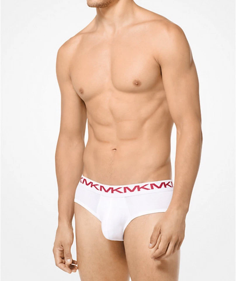 NIB MICHAEL KORS Men's Cotton Briefs Underwear 3-PACK, Size M (32-33) - Image 2 of 4