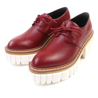 Stella McCartney EMILIE LACEUP RUBY Leather Shoes - DUTY FREE