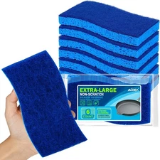 AIDEA XL Scrub Sponges Non-Scratch 6Count, Extra Large Blue-extra 