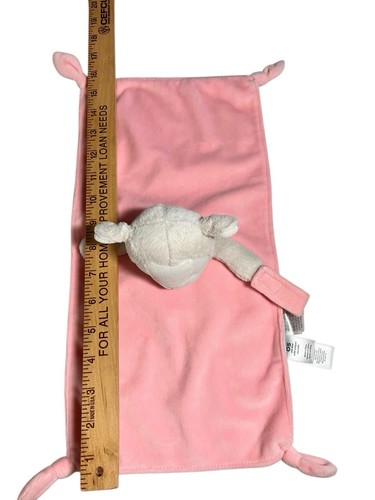 Carter’s Lamb Sheep Pink Lovey Rattle Pacifier Clip Plush Security Baby Blanket - Picture 9 of 9