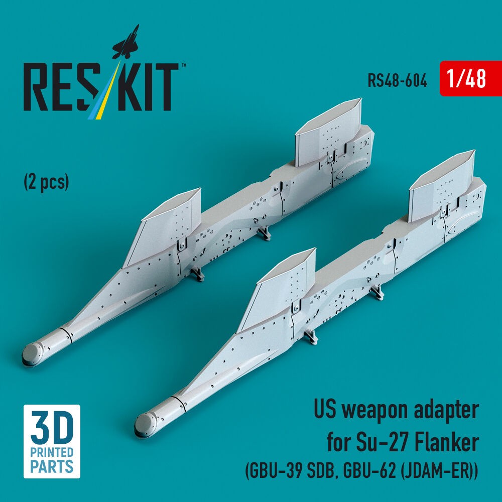 ResKit RS48-0604 1:48 US Weapon Adapter For Su-27 Flanker Resin Kit (2 Pcs)