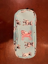 Medium French Bulldog Print Zipper Pouch / Pencil Case   Cute Dog Design