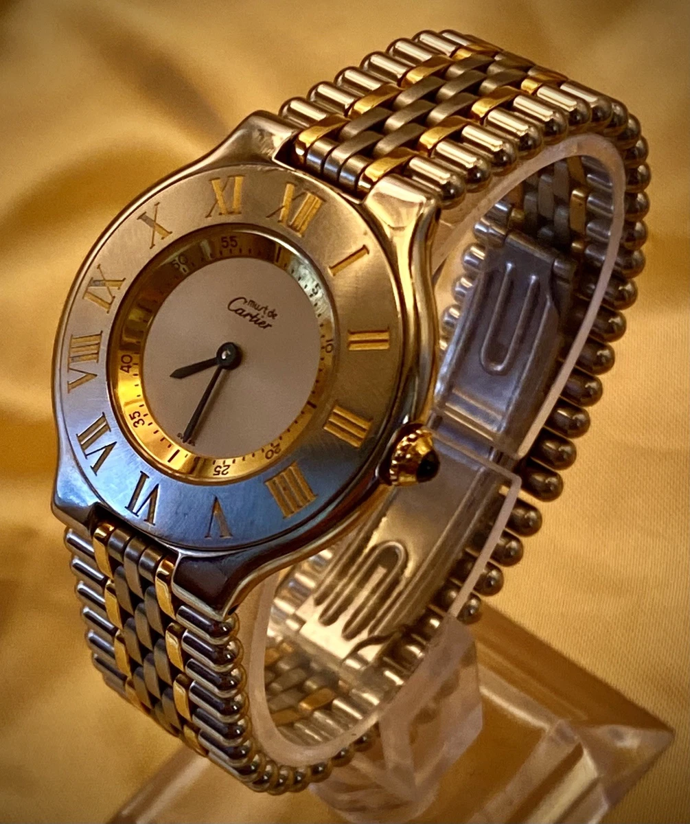 Cartier Must de Cartier 21 - 31 mm, Stainless Steel, Yellow Gold