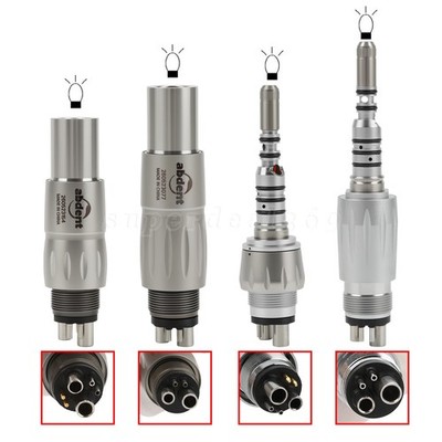 ABDENT Dental Fiber Optic Turbine Handpiece Fit Kavo/NSK LED Coupling 4/6 Hole
