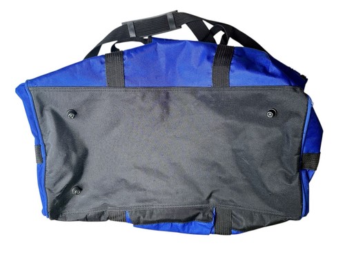 Tournamax Large 26-Inch Travel Duffel Bag Cobalt Blue & Black Shoulder Strap - Picture 3 of 7