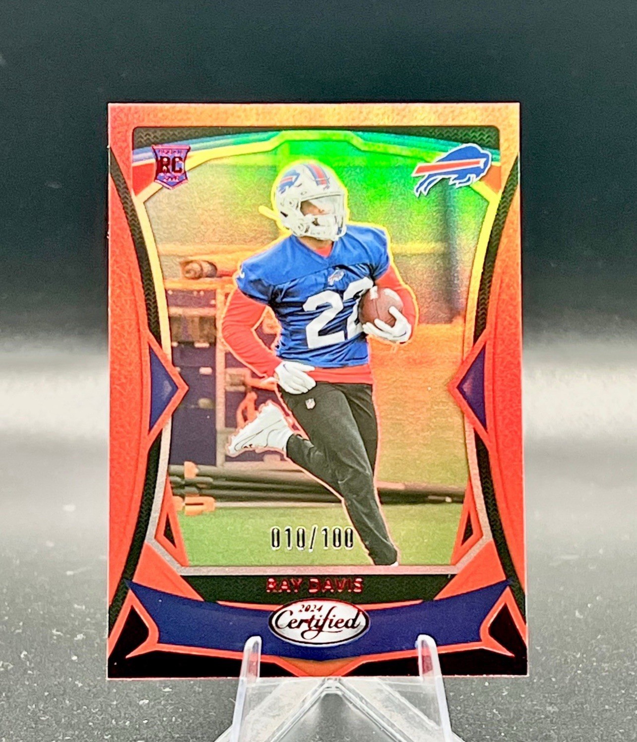 2024 Panini Certified - Rookies Ray Davis #196 Red Mirror /100 (RC)