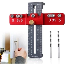 RUITOOL Cabinet Hardware Jig Tool, Aluminium Alloy Cabinet Handle Install Tem...