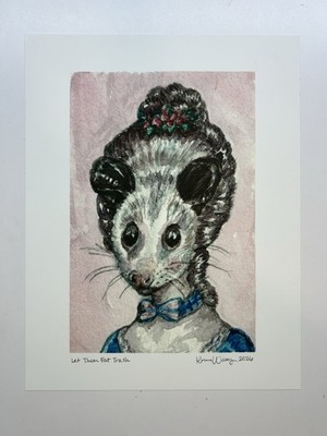 ''Let Them Eat Trash'' Signed 2026 Possum Art Print 8.5x11 By Karesse Wilkey