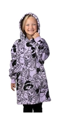 Disney Princesses Oversized Kids Hoodie Girls Boys 280 GSM Lilac size 5-6 bnwt - Image 1 of 2