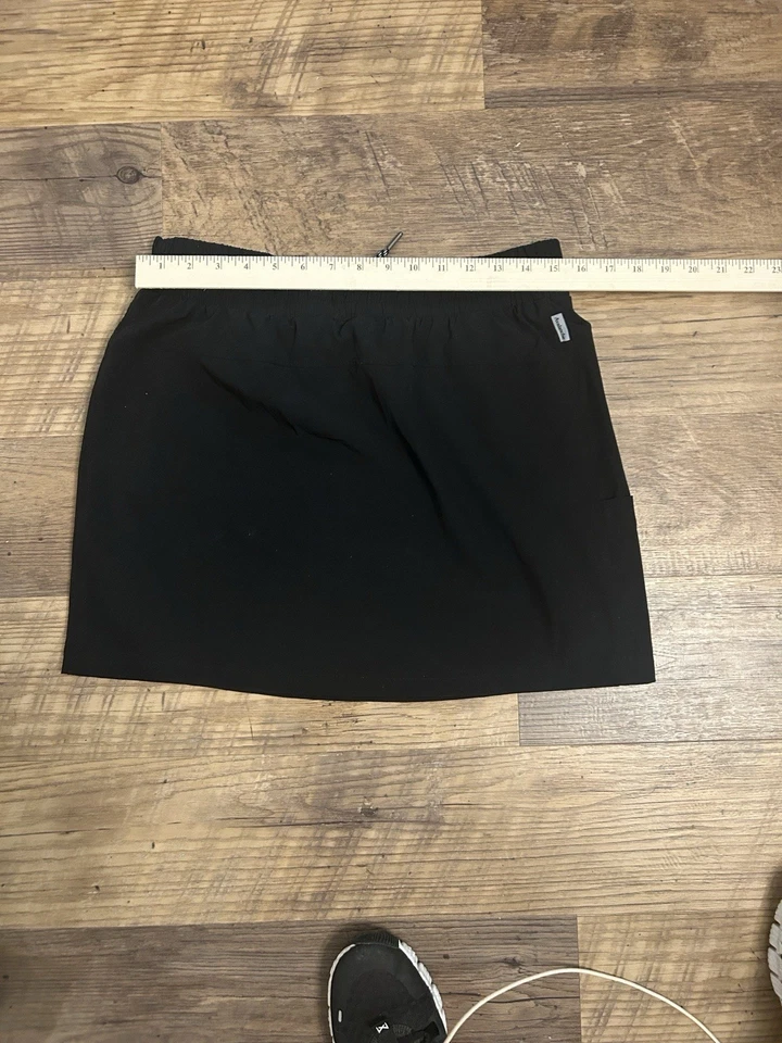 Saia Avalanche Skort Tamanho M Caminhada Atlética Preta Puxar Cordão Elástico - Imagem 3 de 4