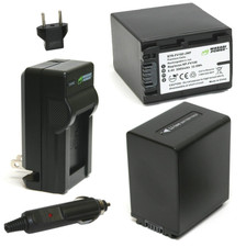 Wasabi Power Battery 2-Pack and Charger for Sony NP-FV100