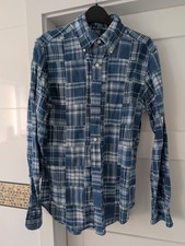 Ralph Lauren Polo (S) Button-Down Hemd blau Madras