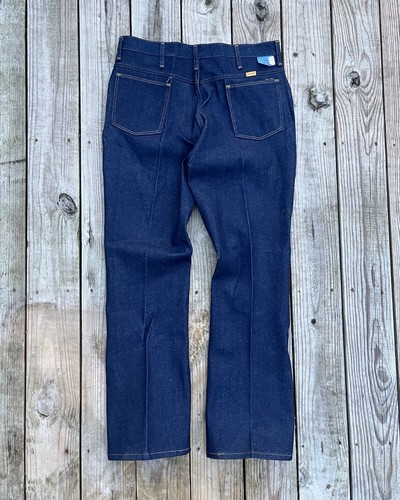 Vintage 70s Deadstock Rustler Talon Zipper Jeans 35z32 Made in USA Cowboy Cut - Bild 3 von 8