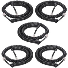 Phone Cord Landline 8FT Uncoiled / 1.4FT Coiled 5Pack, Telephone Handset...