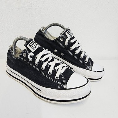 Converse Chuck Taylor All Star EVA Plateau Damen Gr. UK 4,5 schwarz weiß 