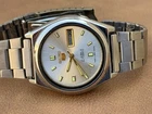 Vintage Seiko 5 Automatic 21 Jewels Grey Dial Japan Made Spares/Repair (562)