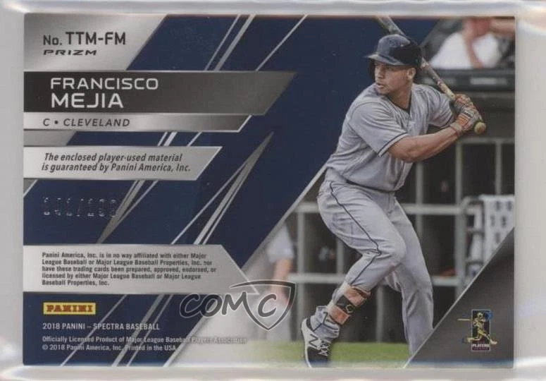2018 Chronicles Spectra Triple Threat Materials /199 Francisco Mejia Rookie RC - Image 2 of 2