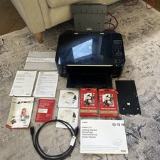 Canon Pixma MG5250 All-in-One Inkjet Printer with glossy photo paper and manual