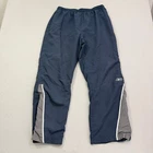 Vintage Reebok Windbreaker Track Pants Men's Large Blue Gray Swoosh Lined y2k