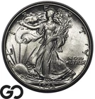 1945 Walking Liberty Half Dollar 50C Silver Coin Gem BU Nice Luster