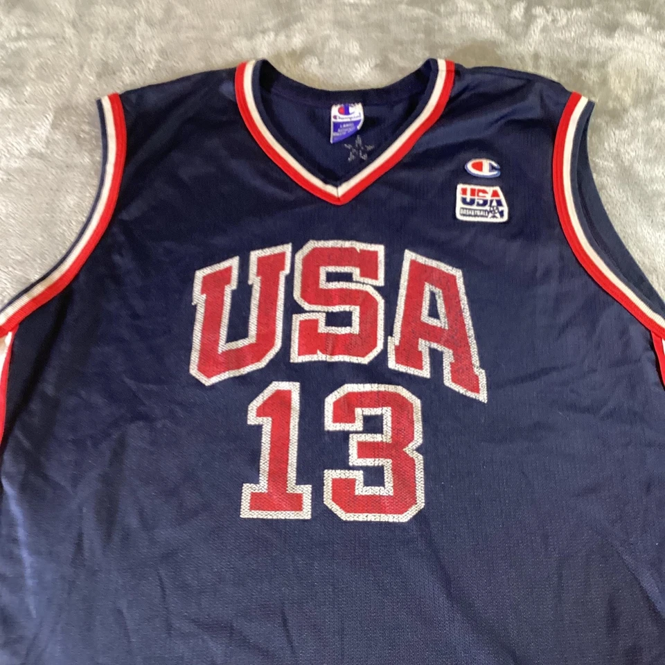 USA Basketball Jersey Mens Large Navy Blue Tim Duncan 13 Olympic Basketball - Image 3 of 4