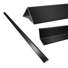 Black Aluminum Alloy Metal Wall Corner Guards 2"x2"x48", 19Ga / 0.7mm,10PCS ...