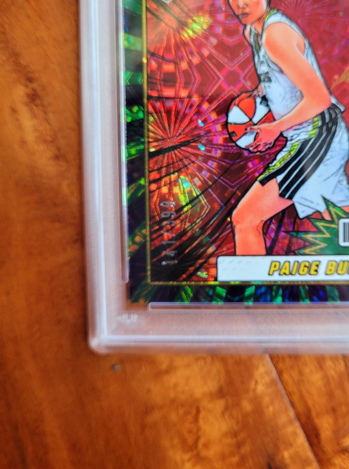 Paige Bueckers 2025 Panini Donruss Marvels /399 Green Fireworks RC Rookie PSA 9 view 3