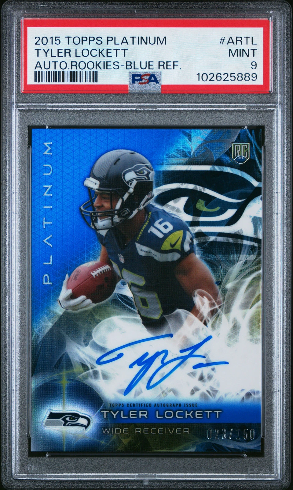 Tyler Lockett Topps Platinum Autograph Rookies #ARTL Blue Refractor