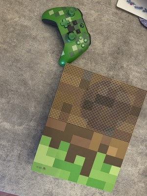 Microsoft Xbox One S 1TB Minecraft Limited Edition - Cleaned & Tested READ DESC