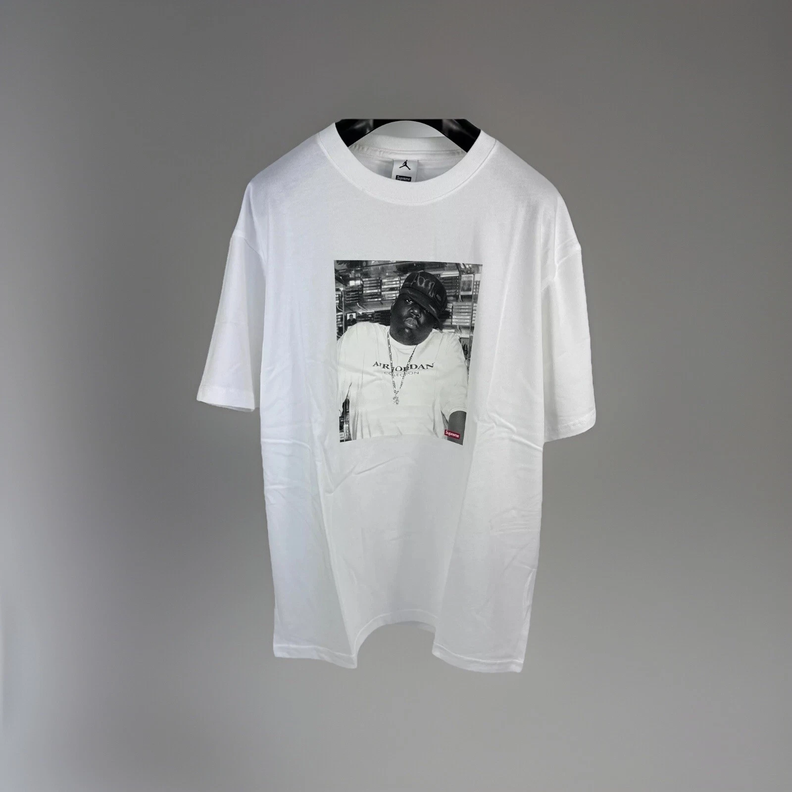 Supreme X Jordan   T shirt Biggie Photo Print Taille : M